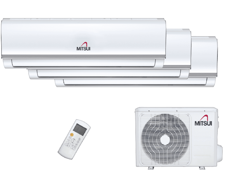 Mitsui MTXT30HP24 Triple unit 2x 2,5 Kw + 1x 3,5 Kw Koelen en Verwarmen R32