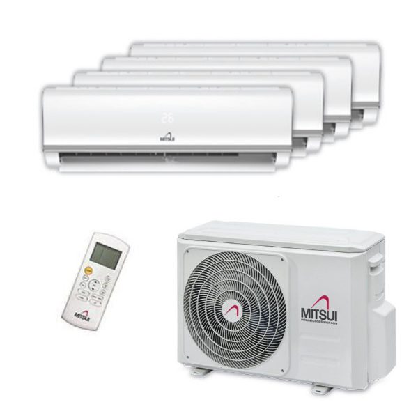 Mitsui MTXQ39HP24 Quattro Unit 3x 2,5 Kw 1x 3,5 Kw Koelen en Verwarmen R32