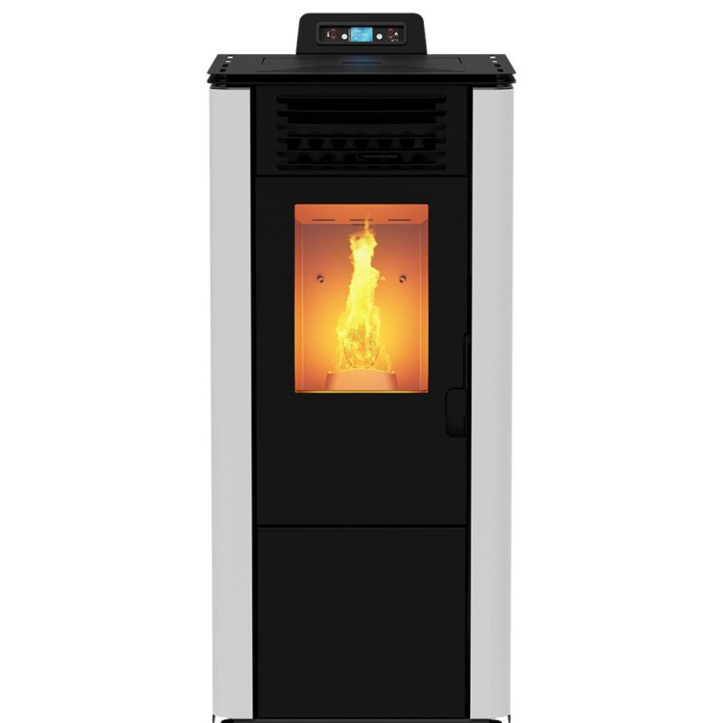 Foco Basic steel model 8 pelletkachel Wit