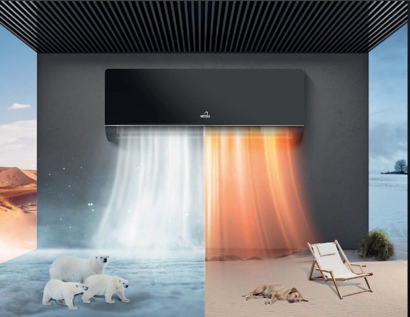 Mitsui ZDX12HP14 Split Unit 3,5 kW Koelen en Verwarmen R32 Zwart met WIFI - Afbeelding 4