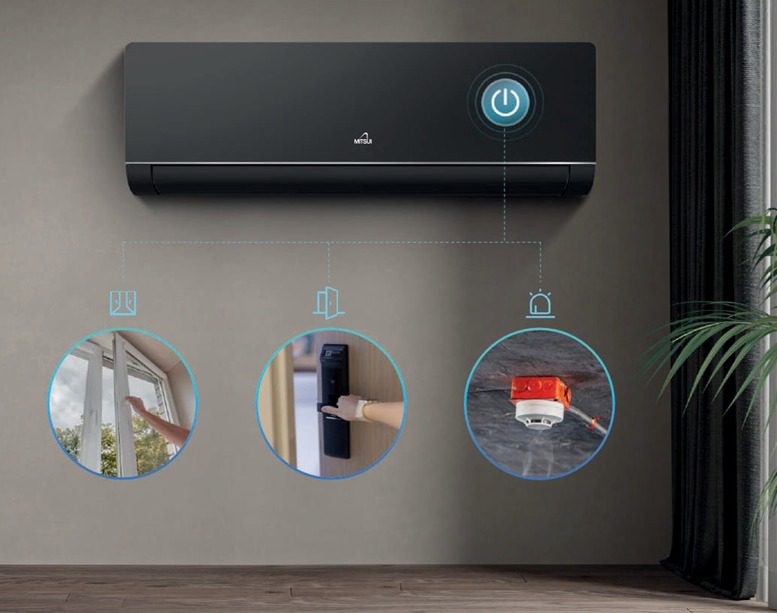 Mitsui ZDX12HP14 Split Unit 3,5 kW Koelen en Verwarmen R32 Zwart met WIFI - Afbeelding 5